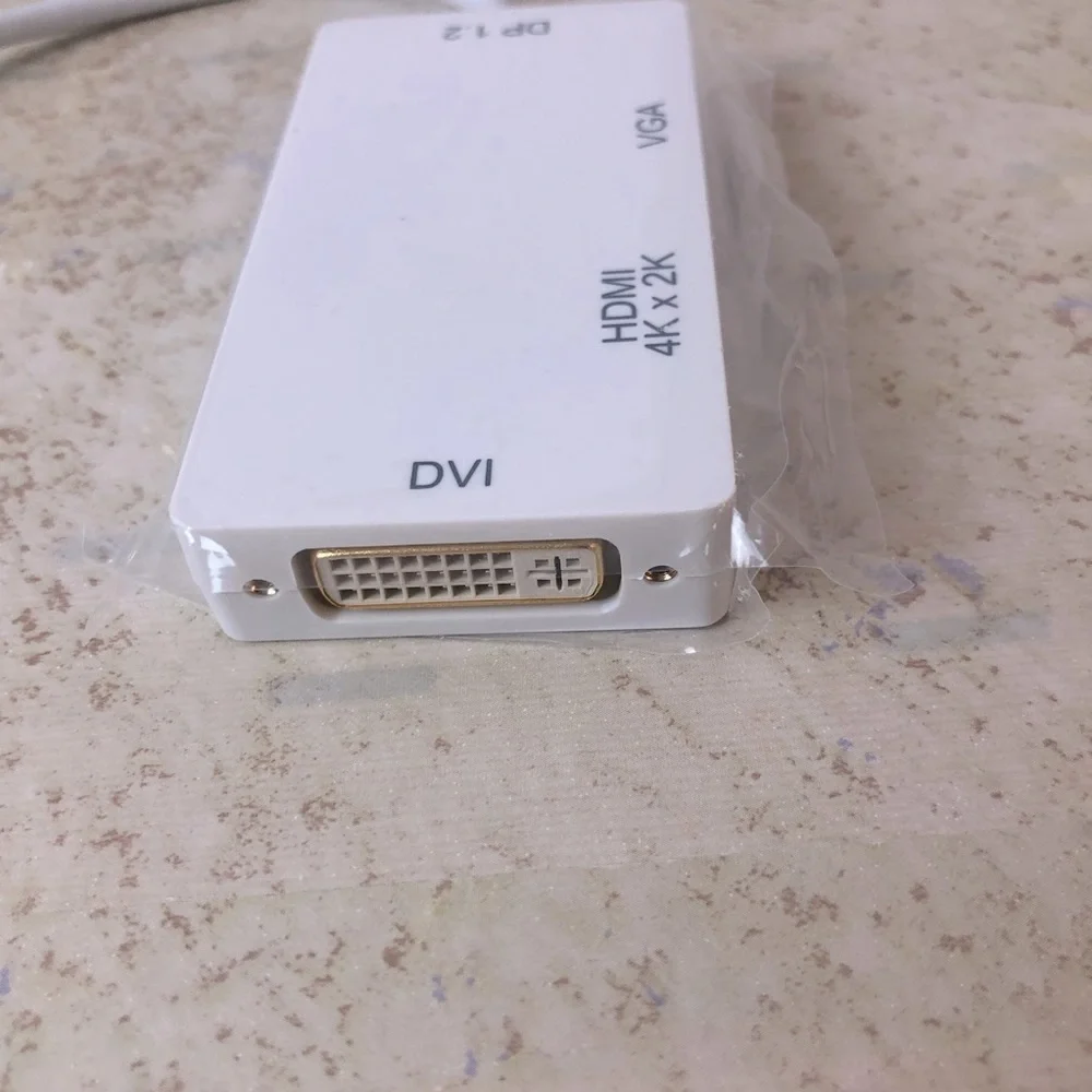 3 In 1 Thunderbolt Mini Display Port DP Male to HDMI-compatible/ DVI/ VGA Female - Picture 3 of 7